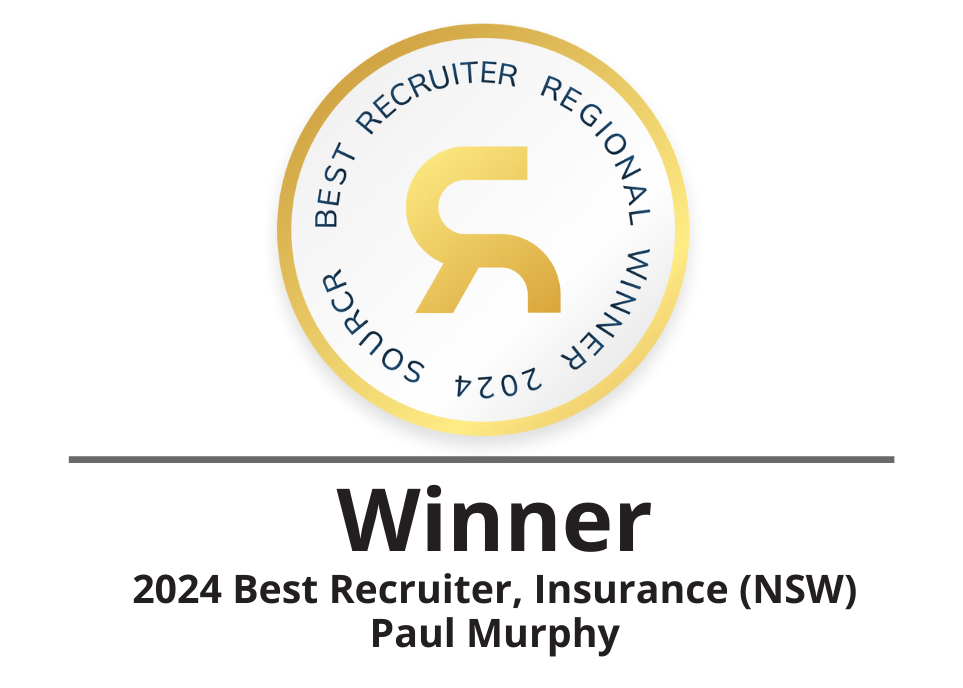 Winner 2024 Best Recruiter, Insurance (NSW) Paul Murphy Award Logo